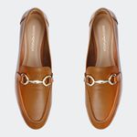 Loafer Metalic Camel Santa Moça