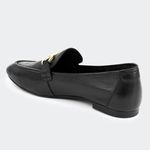 Loafer Metalic Preto Santa Moça