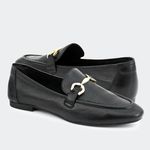 Loafer Metalic Preto Santa Moça