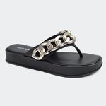 Sandália Flatform Júlia Preta Santa Moça