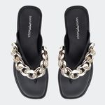 Sandália Flatform Júlia Preta Santa Moça