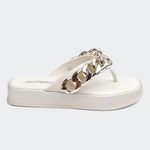 Sandália Flatform Júlia Off White Santa Moça