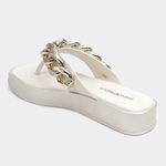 Sandália Flatform Júlia Off White Santa Moça