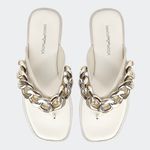 Sandália Flatform Júlia Off White Santa Moça