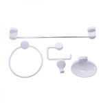 Kit Acessórios Para Banheiro 5 Peças Lavello Branco 4090 Herc