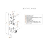 Fechadura Perfil Metálico 601/03 Inox Stam