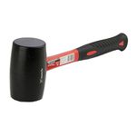 Martelo De Borracha 70mm Preto C/ Cabo De Fibra Ref-111939 Mtx 