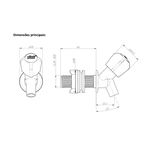 Torneira Plástica Para Filtro Branca E Preta - Rosca 5/8'' Herc