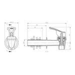 Torneira Plástica Para Filtro Marrom - Rosca 3/8'' Herc