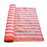 Tela tapume tecida 120m x 50m laranja e branca roma