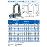 manilha reta 5/16 "pino roscavel frati