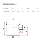 Corpo Caixa Seca 100x100x40mm 28001002 Tigre 