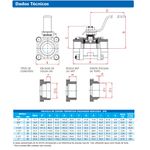 Registro Valvula Esfera Tripartida 1/2" BSP Serie 1000 MGA