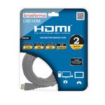 Cabo HDMI Preto 2 Metros Brasforma