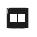 Placa 4x4 de 4 Postos Juntos Clean Preto Fosco Margirius