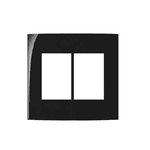 Placa 4x4 de 6 Postos Clean Preto Fosco Margirius