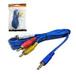 Cabo Aurxiliar Azul Reforçado P2 x 3RCA com 1,50m BFH1511