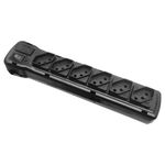 Filtro De Linha Plástico 6 Tomadas Preto 1 Metro Fiolux