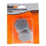 Protetor de Parede Adesivo 40mm Cinza 4 unidades BFH2522