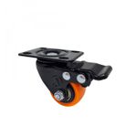 Rodizio Giratório Placa Freio 158 Laranja A09110-GF