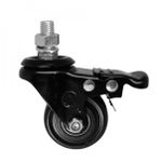 Rodizio Giratório Espiga Freio 210 Preta A09420-GRF