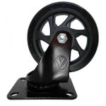Rodizio Giratório Placa 512 Preto A09450-G