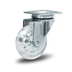 Rodizio Placa Giratório Gel 50mm Colson