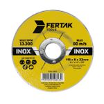 Disco Desbaste 4.1/2 x 1/4 x 7/8 Aço Inox 2815 Fertak