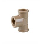 Te Pvc Marrom LR Soldável Com Rosca 20mm x 1/2 Plastubos