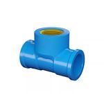 Te LR Azul Cola E Rosca Com Bucha Latão 25mm x 3/4 Fortlev