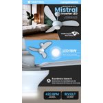 Ventilador Teto Mistral Led Preto 14664 Ventisol Bivolt