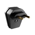 Pino Macho Extra Grande 2P 10A com Prensa Cabo Preto Margirius 22560