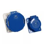 Tomada Industrial Embutir 16A 3P+T Azul Margirius 21623