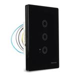 Interruptor Inteligente Touch 3 Teclas Bivolt Ebony Margirius 22096