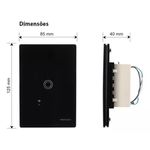 Interruptor Inteligente Touch 1 Tecla Bivolt Ebony Margirius 22094