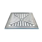 Ralo Pluvial Alumínio Côncavo 30x30cm Grelha C/ Suporte