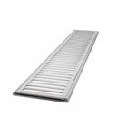Grelha Ralo Pluvial Linear Aluminio com Suporte 10x100cm