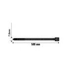 Abraçadeira de Nylon 7,6 x 500mm Preta com 50 Peças Fertak
