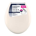 Assento Sanitário Oval Almofadado Bege PR1063-6