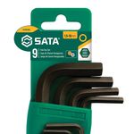 Jogo Chave Hexagonal Curta 1,5 a 10mm Cr-V 9 Peças Sata ST09129L