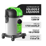Aspirador de Pó e Liquidos 1200W 18L Eco Clean Lite IPC 220V