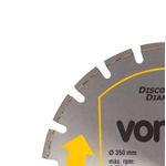 Disco Diamantado 350mm Asfalto Concreto 1268350050 Vonder