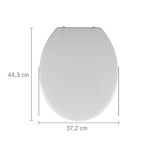 Assento Sanitário Oval Almofadado Astra Branco 1