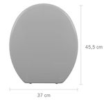 Assento Sanitário Oval Almofadado Slim Astra Cinza 2