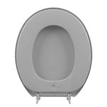 Assento Sanitário Oval Almofadado Slim Astra Cinza 2