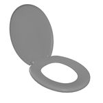 Assento Sanitário Oval Almofadado Slim Astra Cinza 2