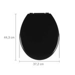 Assento Sanitário Oval Almofadado Astra Preto 1