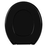 Assento Sanitário Oval Anatômico Astra Preto 1