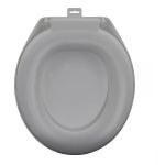 Assento Sanitário Oval Almofadado Cinza PR1063-5