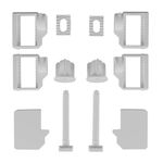 Conjunto de Fixação para Assentos Almofadados Astra Branco